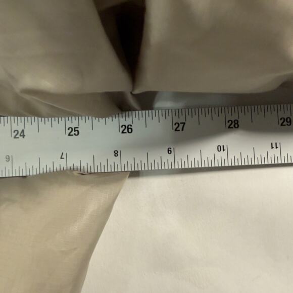 Weekday S Martine Puffer Jacket Hooded Draw Cord Waist Beige Slouchy - Picture 6 of 11